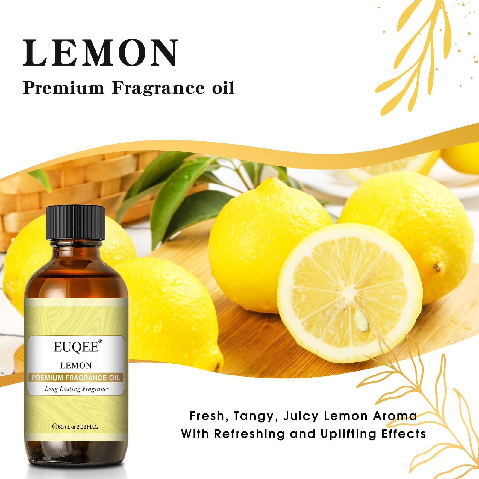 EUQEE Limon cuentagotas de vidrio para dosificar con precision en difusores