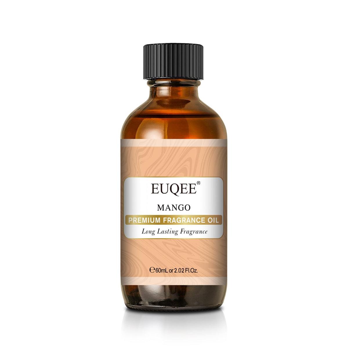 EUQEE Mango fragancia, frasco de vidrio para velas artesanales y aromas duraderos.