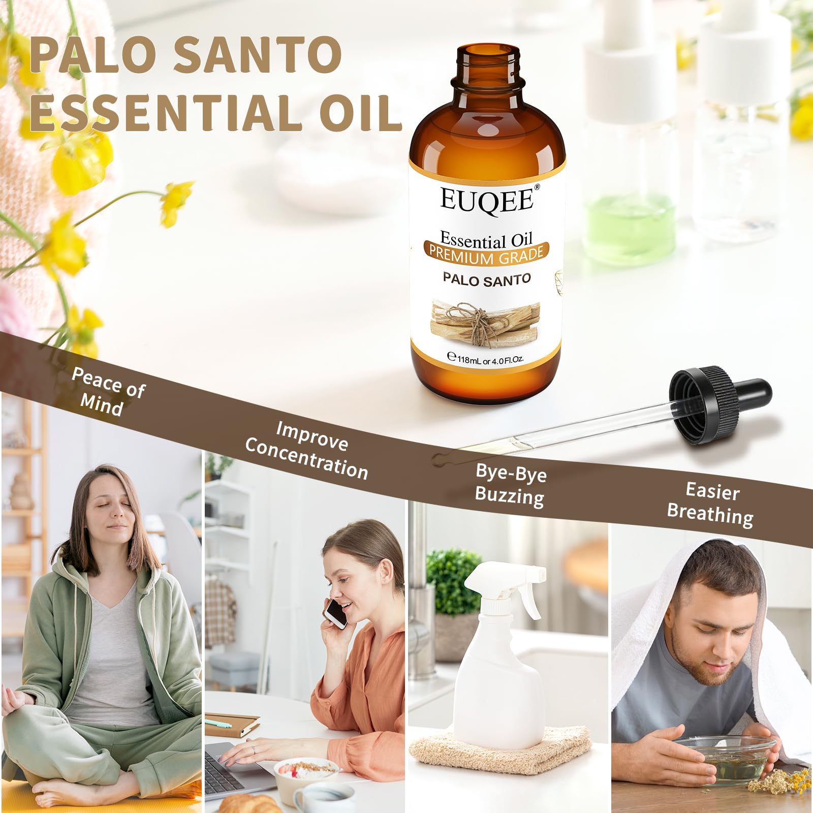 EUQEE Palo Santo en difusor para ambientar espacios