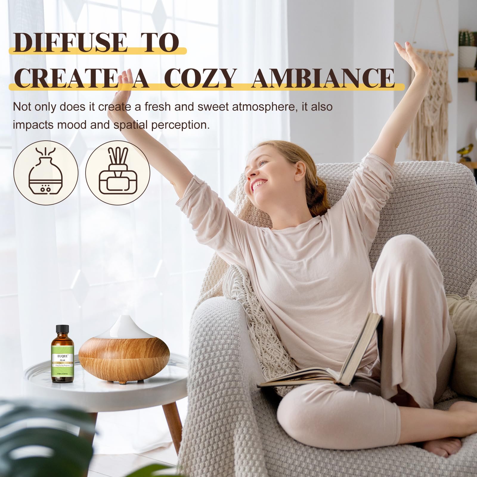 EUQEE Pera fragancia: aroma ideal para velas artesanales y ambientación