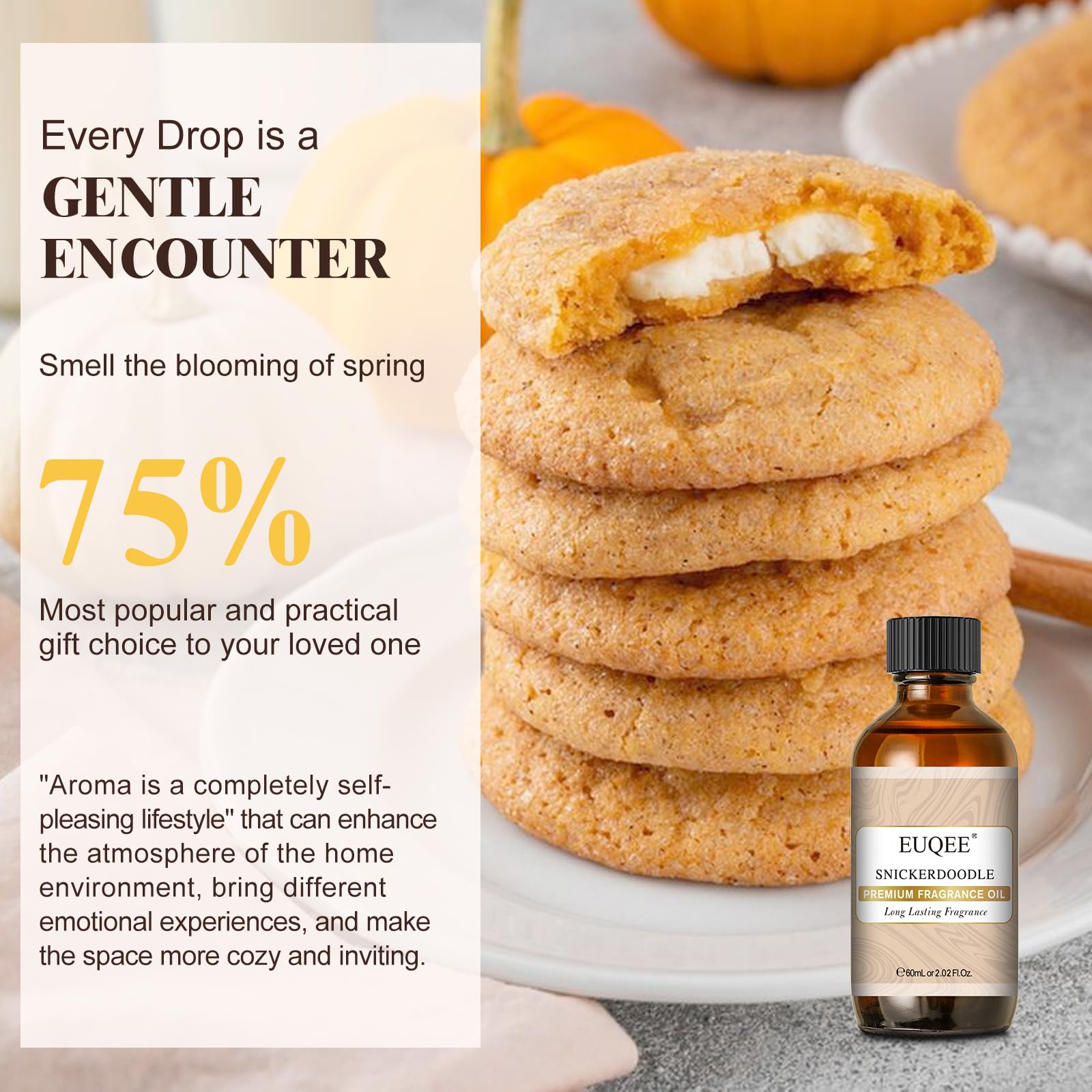 EUQEE Snickerdoodle: bomba de baño con fragancia envolvente.