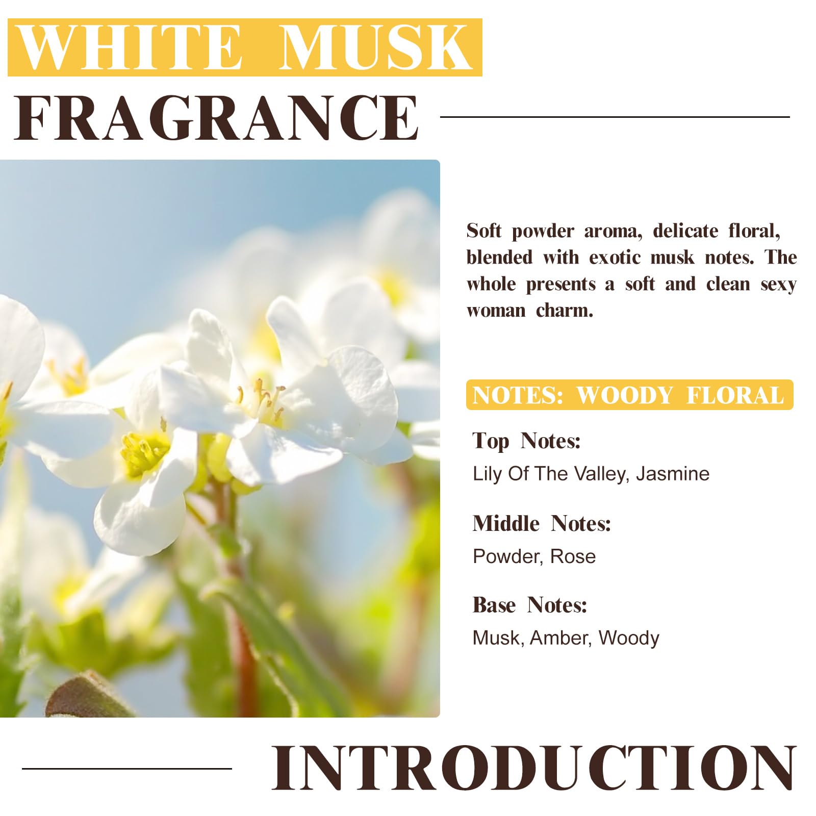 EUQEE White Musk en difusor para crear ambiente suave y duradero.