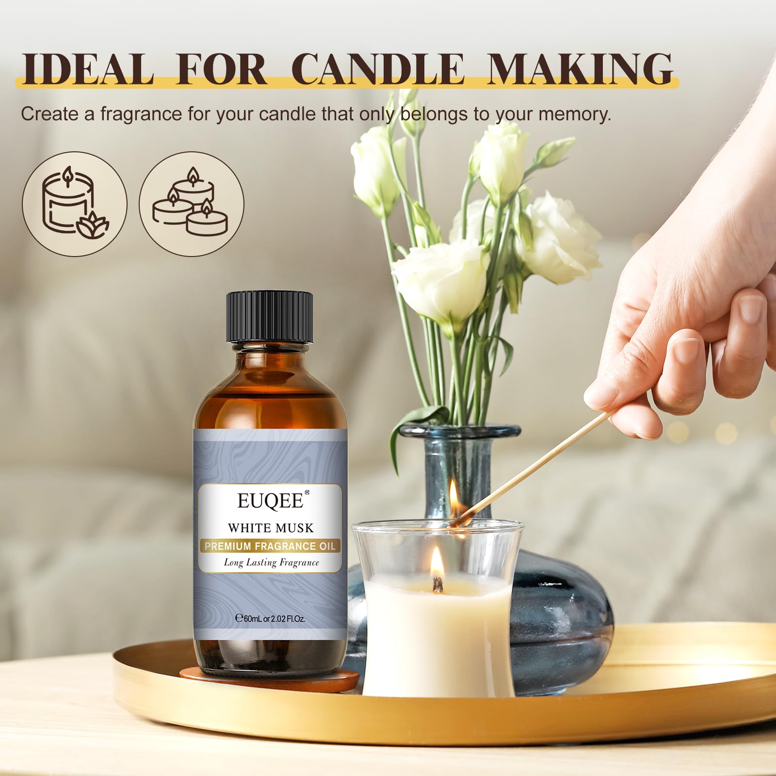 Regalo elegante de EUQEE White Musk en caja para ocasiones especiales.