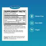 EuroMedica Bio-B Caps etiqueta evidencia vitaminas B para absorción óptima.