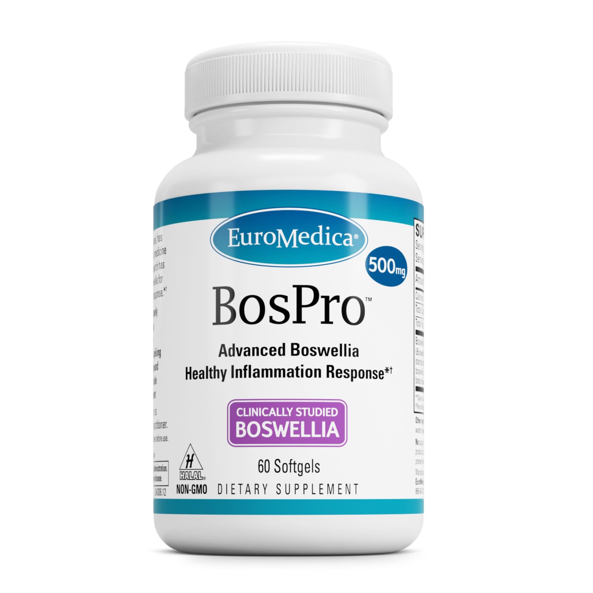 EuroMedica BosPro extracto de Boswellia, botella para apoyo respiratorio suave