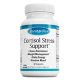 EuroMedica Cortisol Stress Support botella con cápsulas para energía diaria
