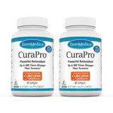 EuroMedica CuraPro botella de cápsulas 375 mg para apoyo diario de la salud.