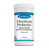 EuroMedica FloraSure Probiotic: bote de cápsulas para apoyo digestivo y bienestar intestinal.