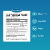 EuroMedica FloraSure Probiotic: etiqueta clara con información de cepas y uso sugerido.