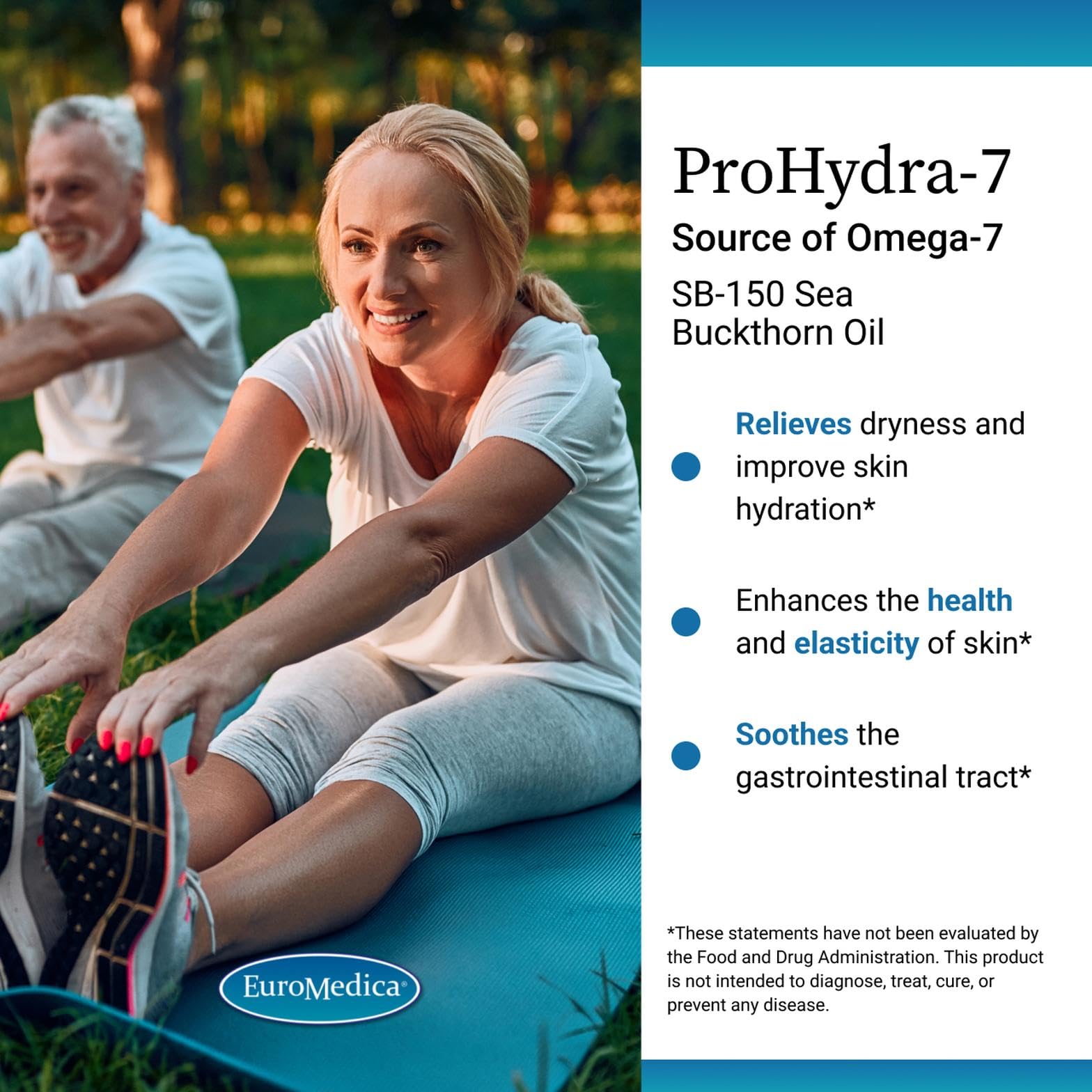 Etiqueta de EuroMedica ProHydra-7 muestra ingredientes clave para la piel