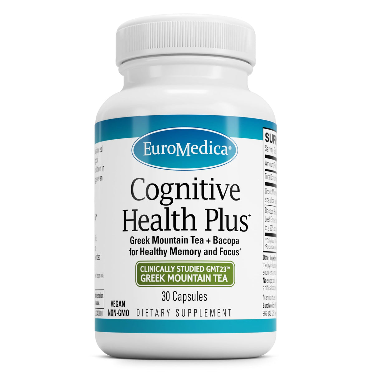EuroMedica Cognitive Health Plus: botella para apoyo diario de enfoque