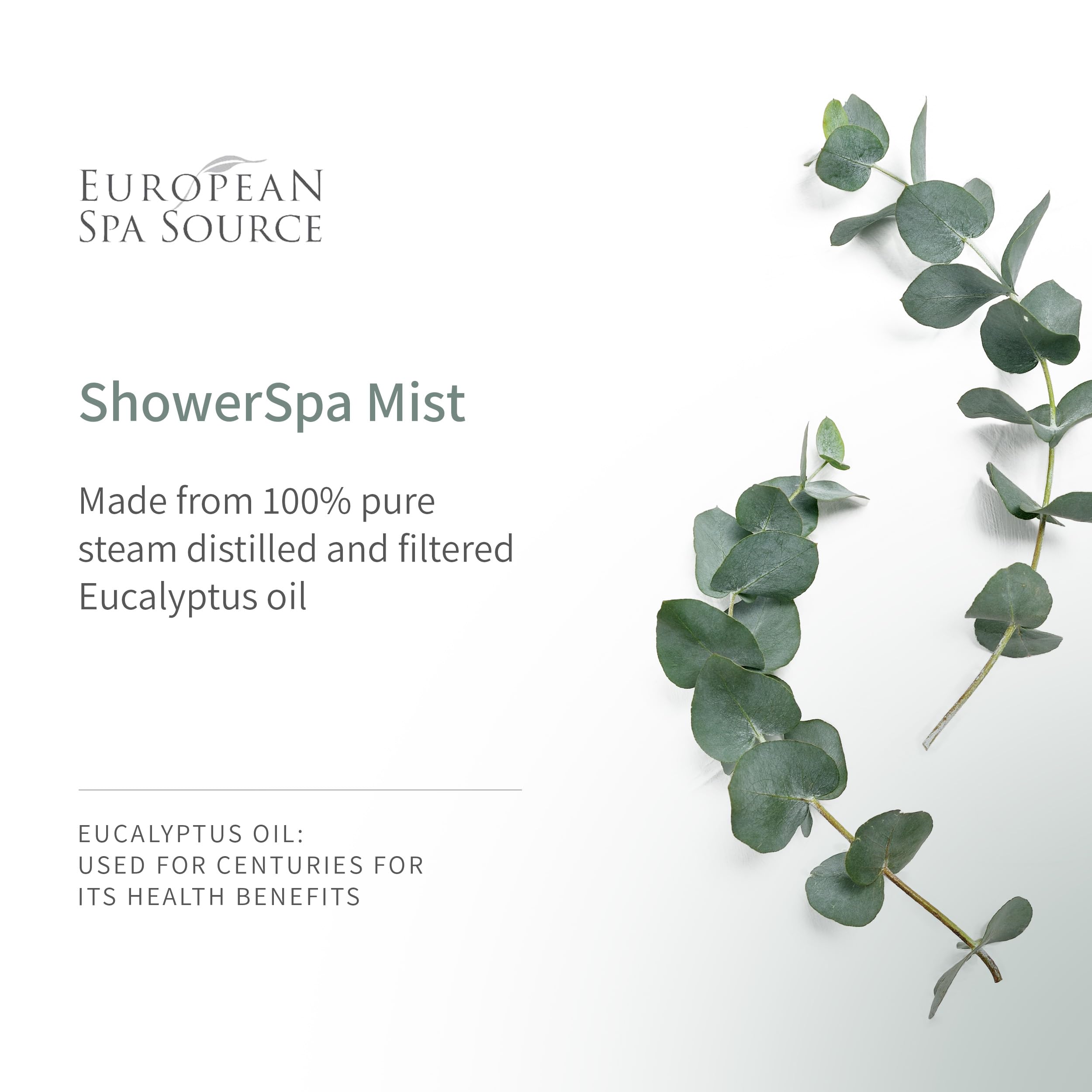 European Spa Source persona inhalando en la ducha para descongestión temporal