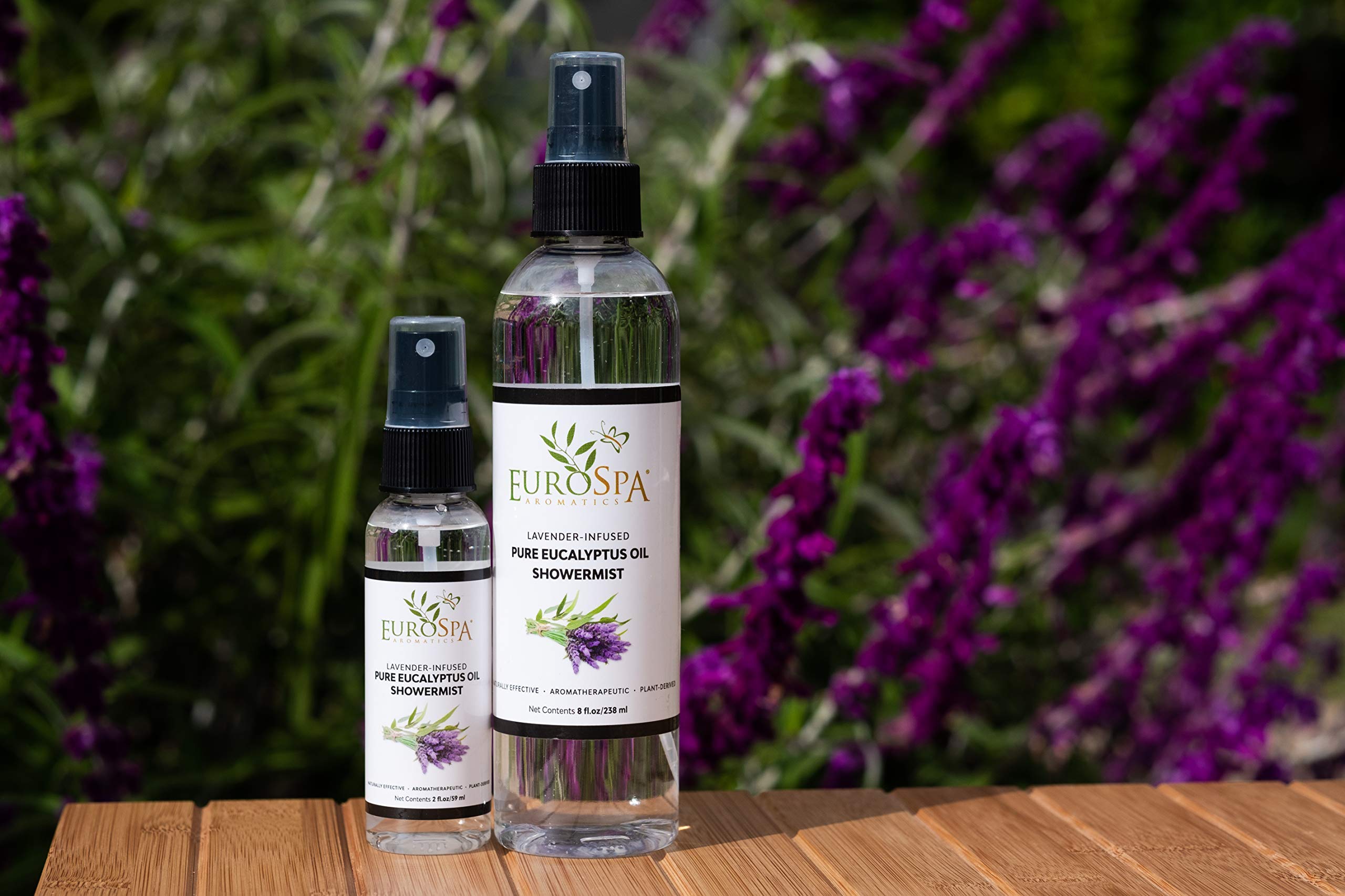Cuidado de la piel suave con aceite de eucalipto puro y lavanda.