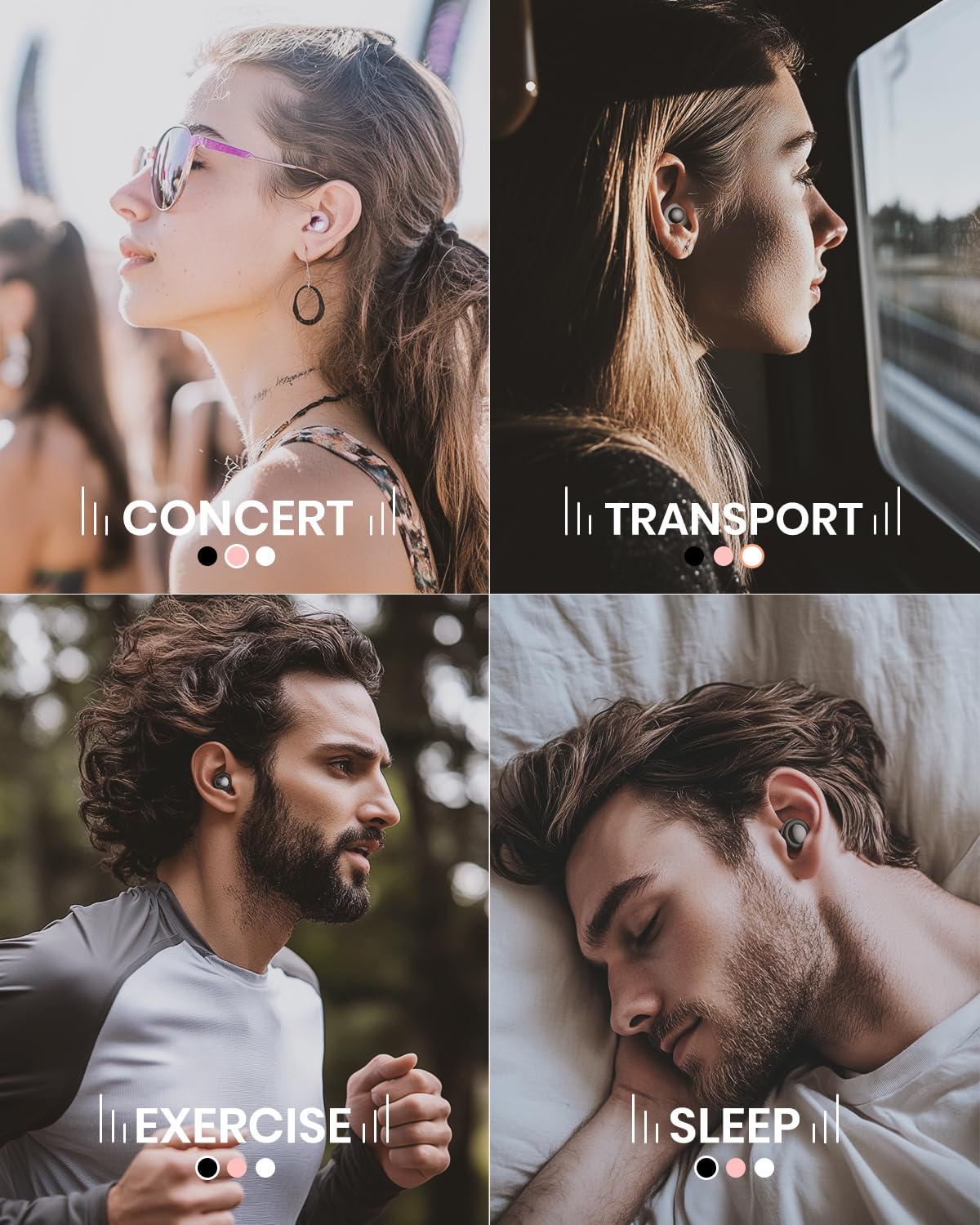 Tapones de silicona ergonómicos EURPMASK para orejas sensibles