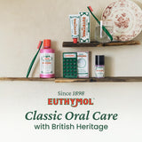 Herencia británica de Euthymol desde 1898 para cuidado bucal.