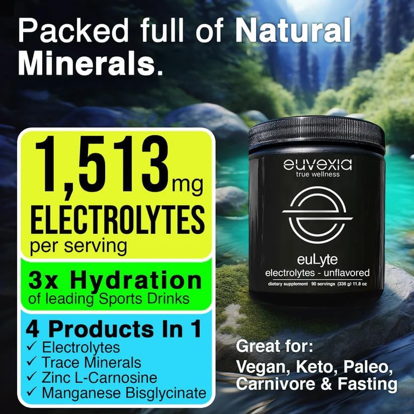 euLyte ofrece 80+ minerales para una reposición equilibrada