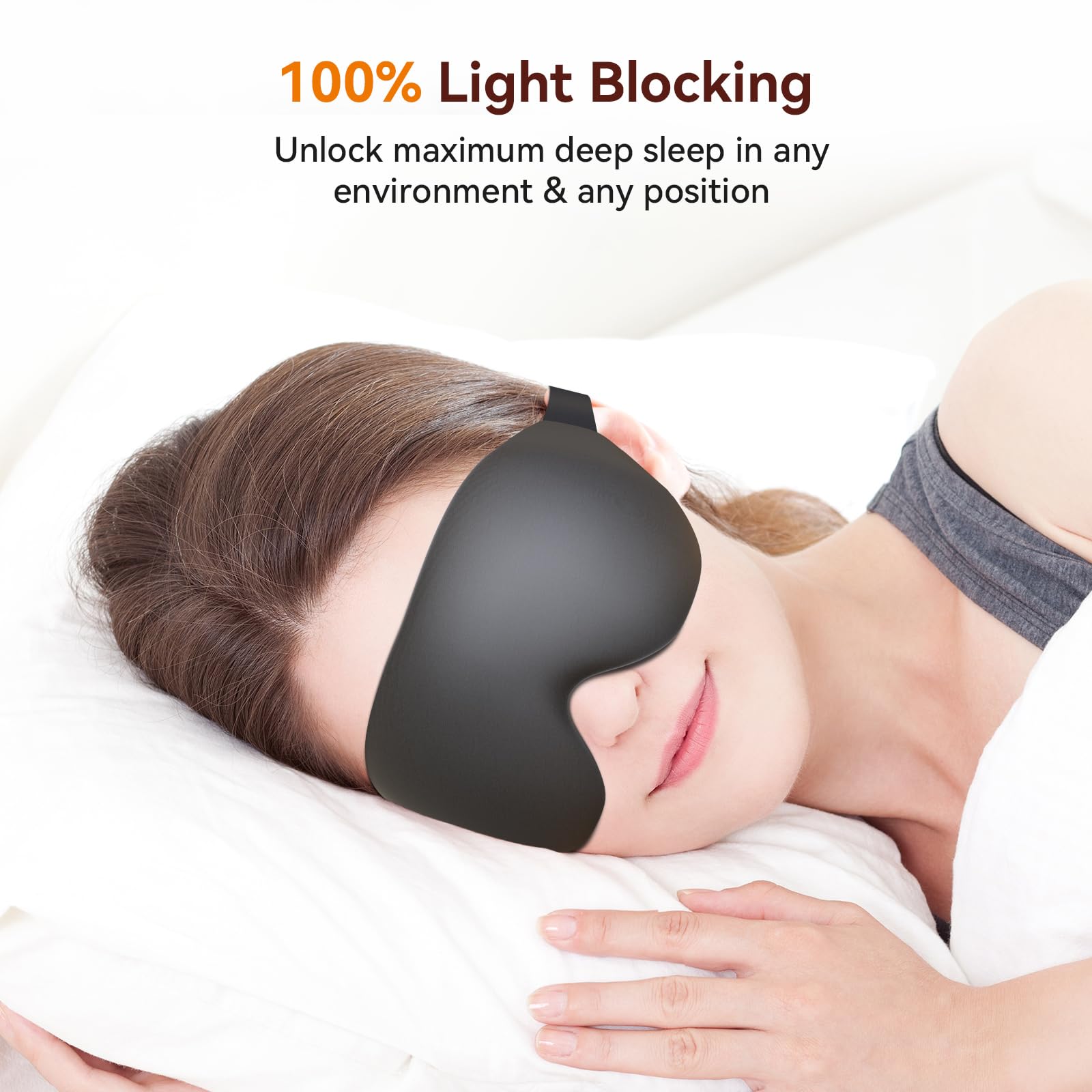 Bloqueo de luz eficiente de EVA BELLE para dormir mejor.