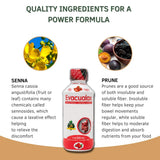 EVACUALAX sabor fresa, agradable para niños y adultos sin regusto amargo.