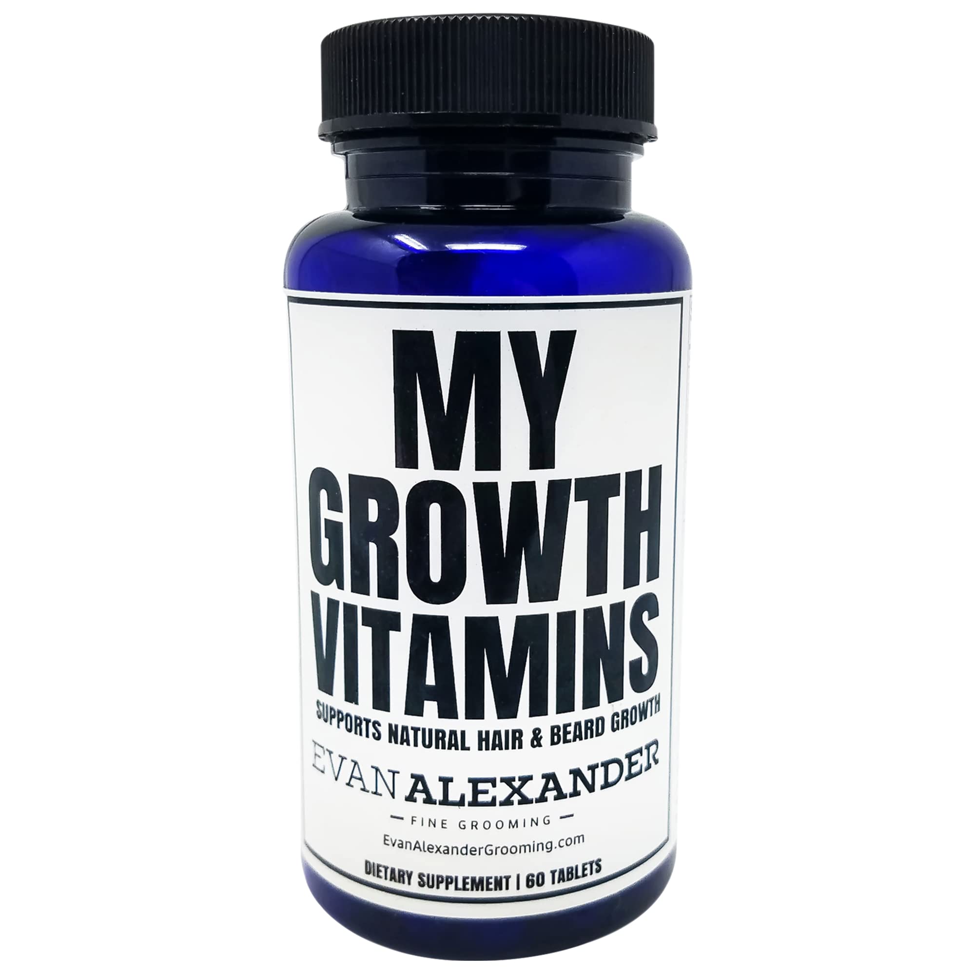Evan Alexander Vitaminas de crecimiento, botella de cápsulas para cabello