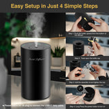 Difusor EvCZen con un toque de control para ajustar intensidad y temporizador.