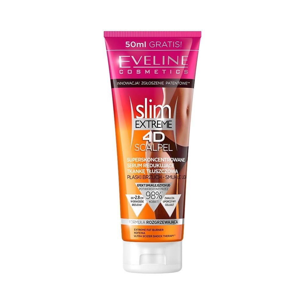 Eveline Cosmetics Slim Extreme 4D: botella para vertido suave y aplicación precisa.