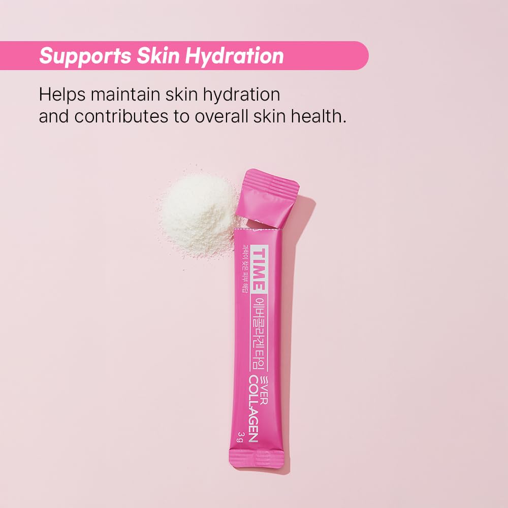 Ever Collagen Time NEWTREE colágeno marino contribuye al cuidado de piel, cabello y uñas.