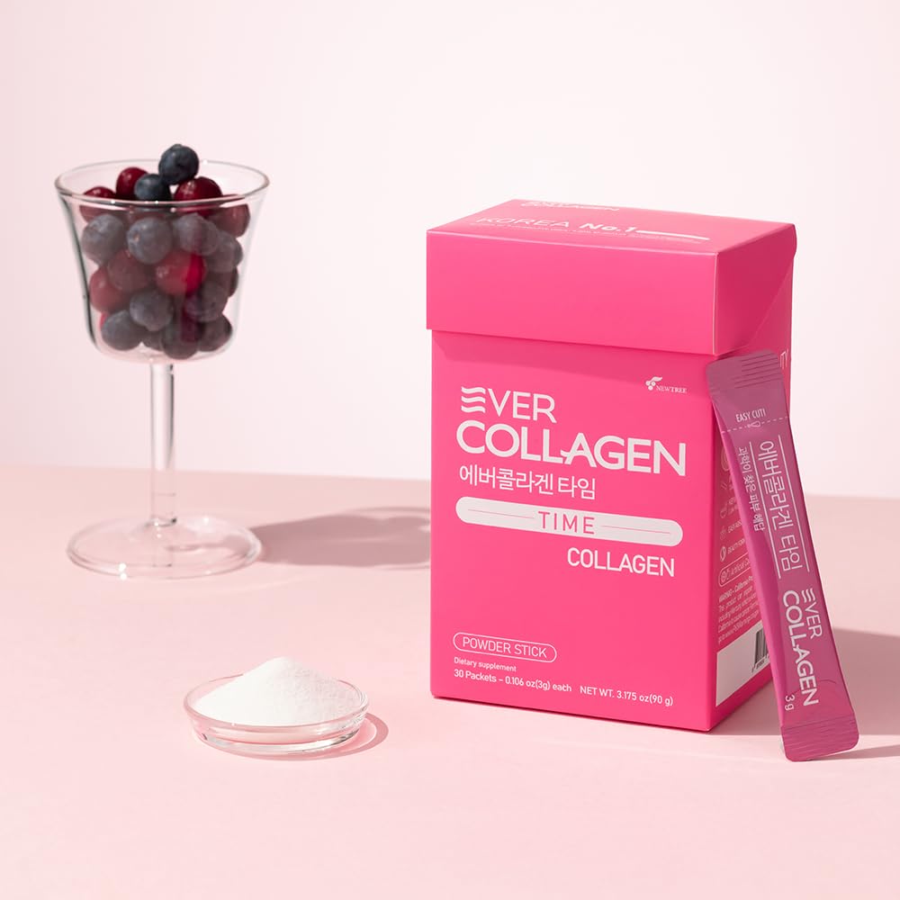 Ever Collagen Time NEWTREE pack viaje práctico para cuidado diario sin agua.