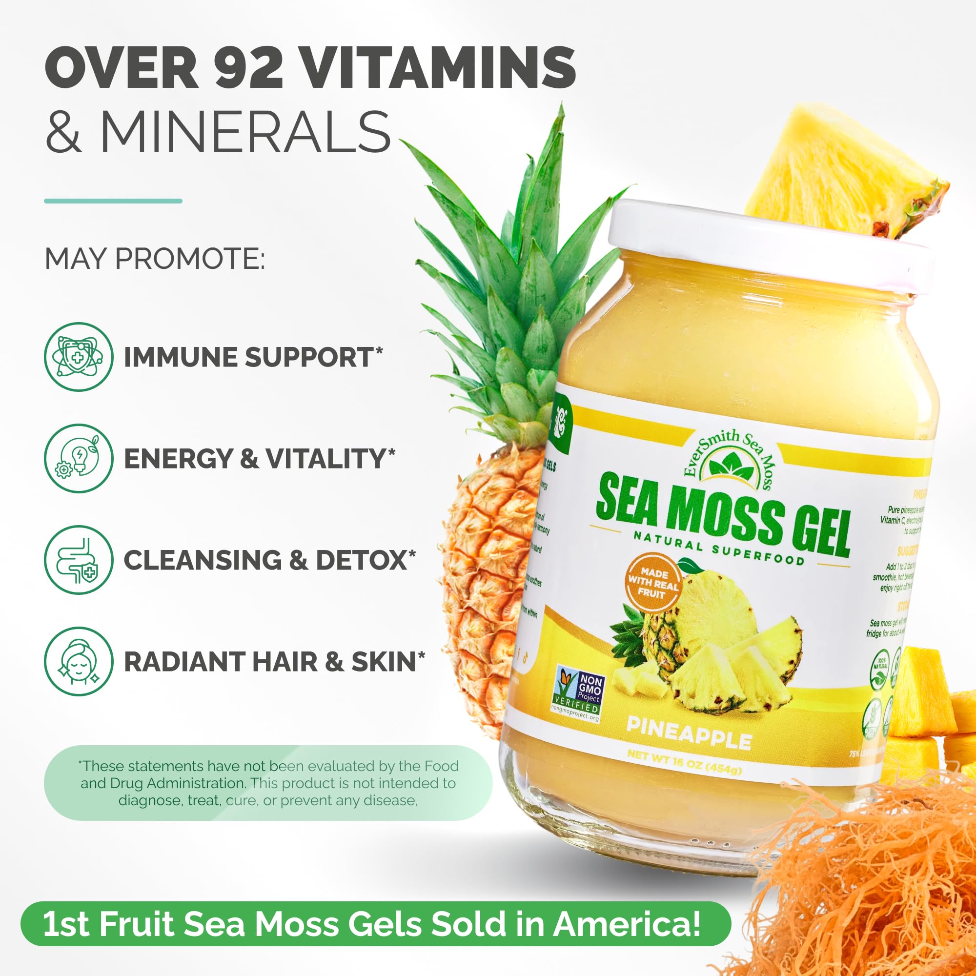 EverSmith Organics gel irlandés salvaje en envase 16 onzas, almacenamiento práctico para tu despensa