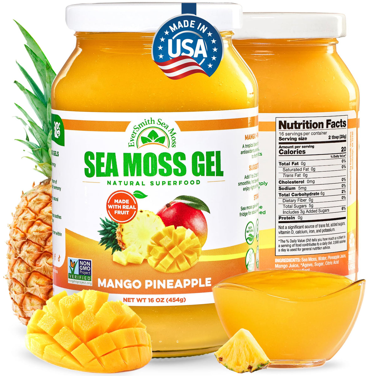 EverSmith Organics gel musgo mar irlandes - empaque para uso diario.