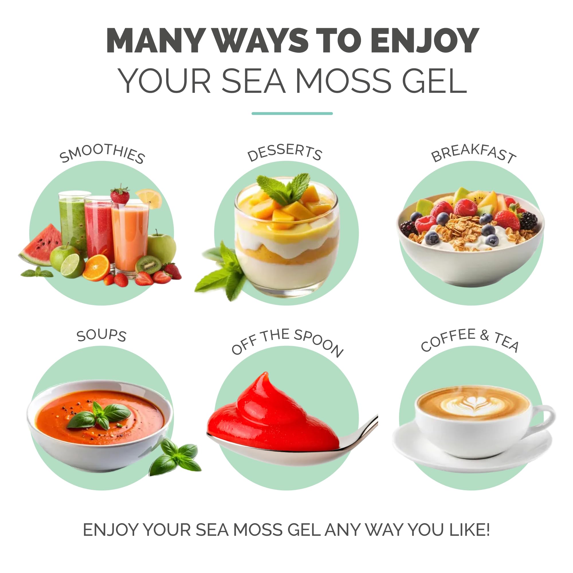EverSmith Organics Sea Moss Gel, cuidado de piel y uñas.