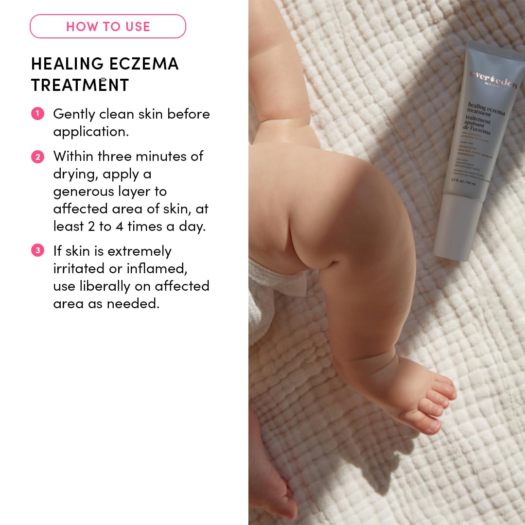 Evereden crema eczema cara-bebés-niños, uso cómodo en rostros delicados.