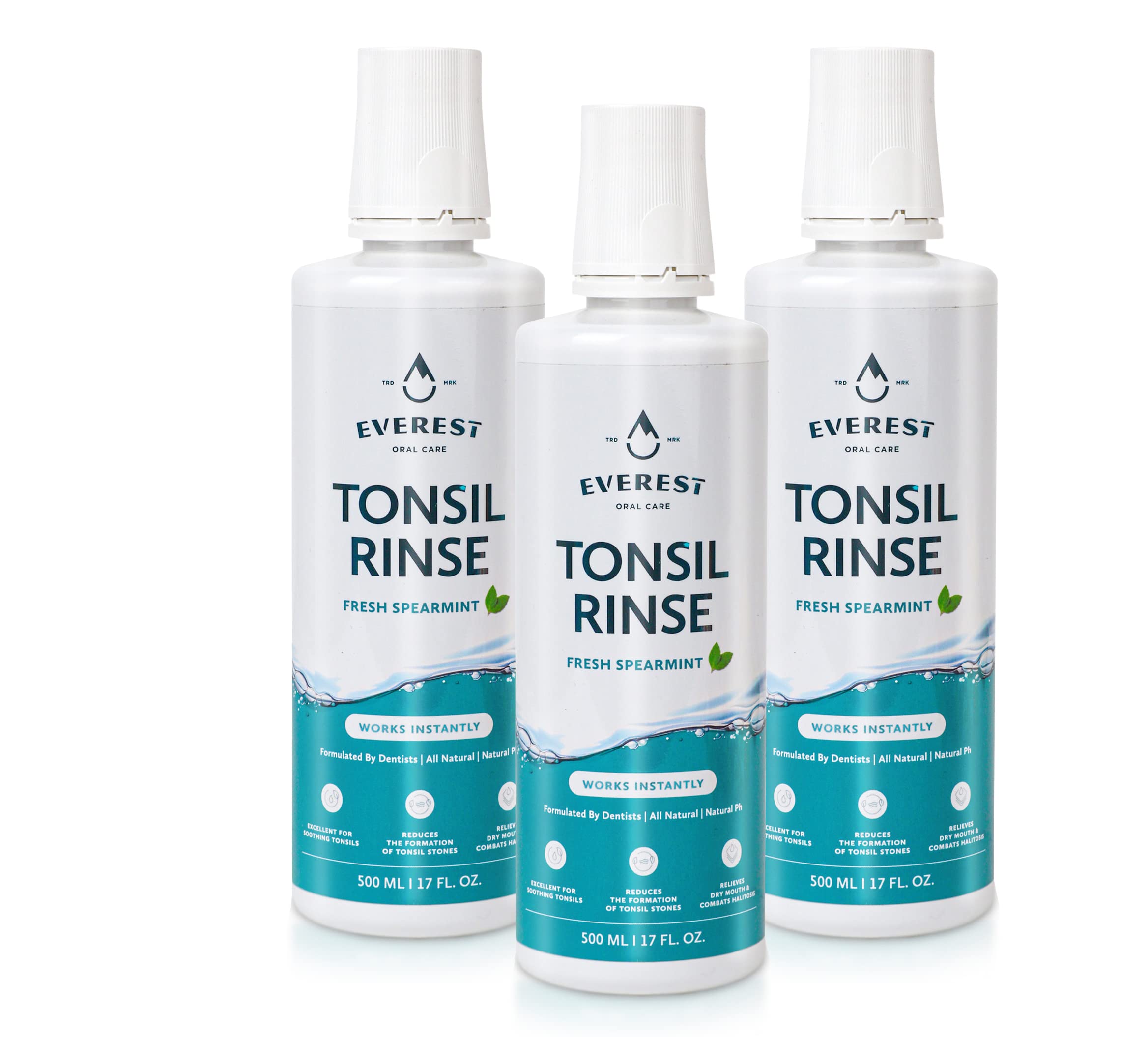 EVEREST ORAL CARE: botella de enjuague bucal de menta para aliento diario