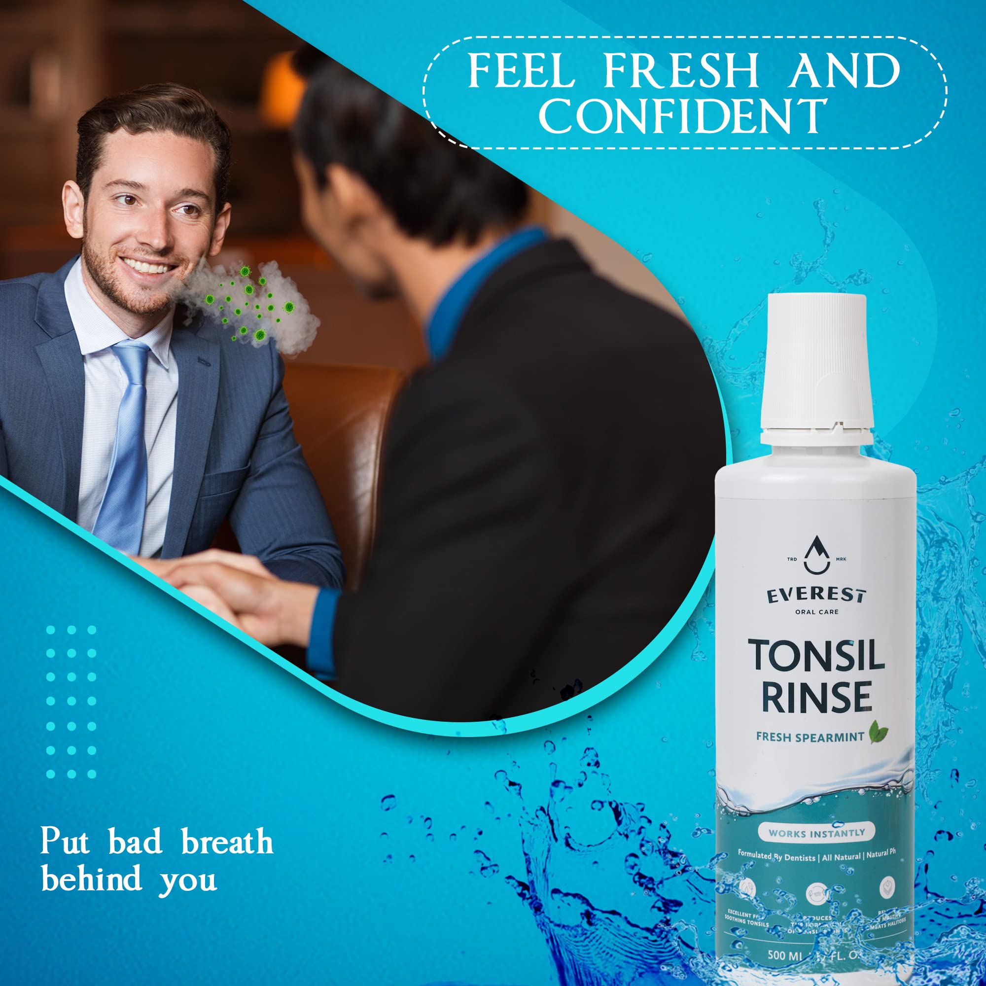 EVEREST ORAL CARE: enjuague activo en la boca para limpieza suave