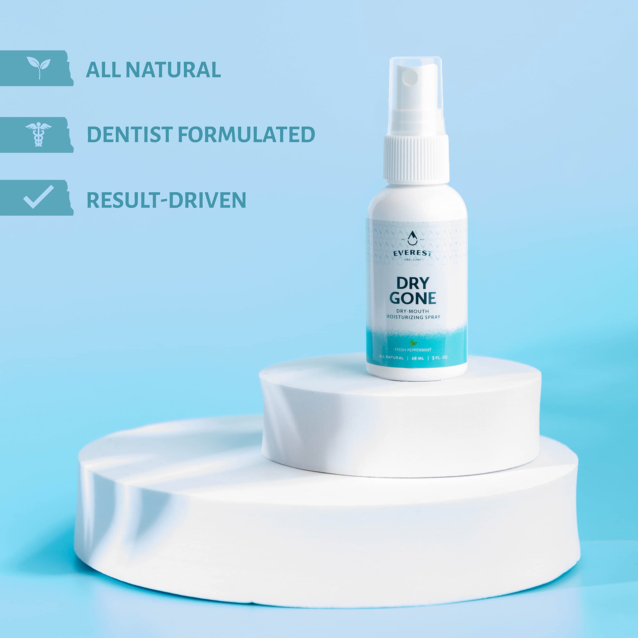 Everest Oral Care spray-olor-menta mejora la experiencia de uso en cualquier lugar.