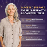 Ingredientes clave de EVERFAITH Hair Formula Plus para nutrición capilar.