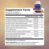 Everfaith LymphaFlo botella con etiqueta, indicaciones claras para el consumo diario