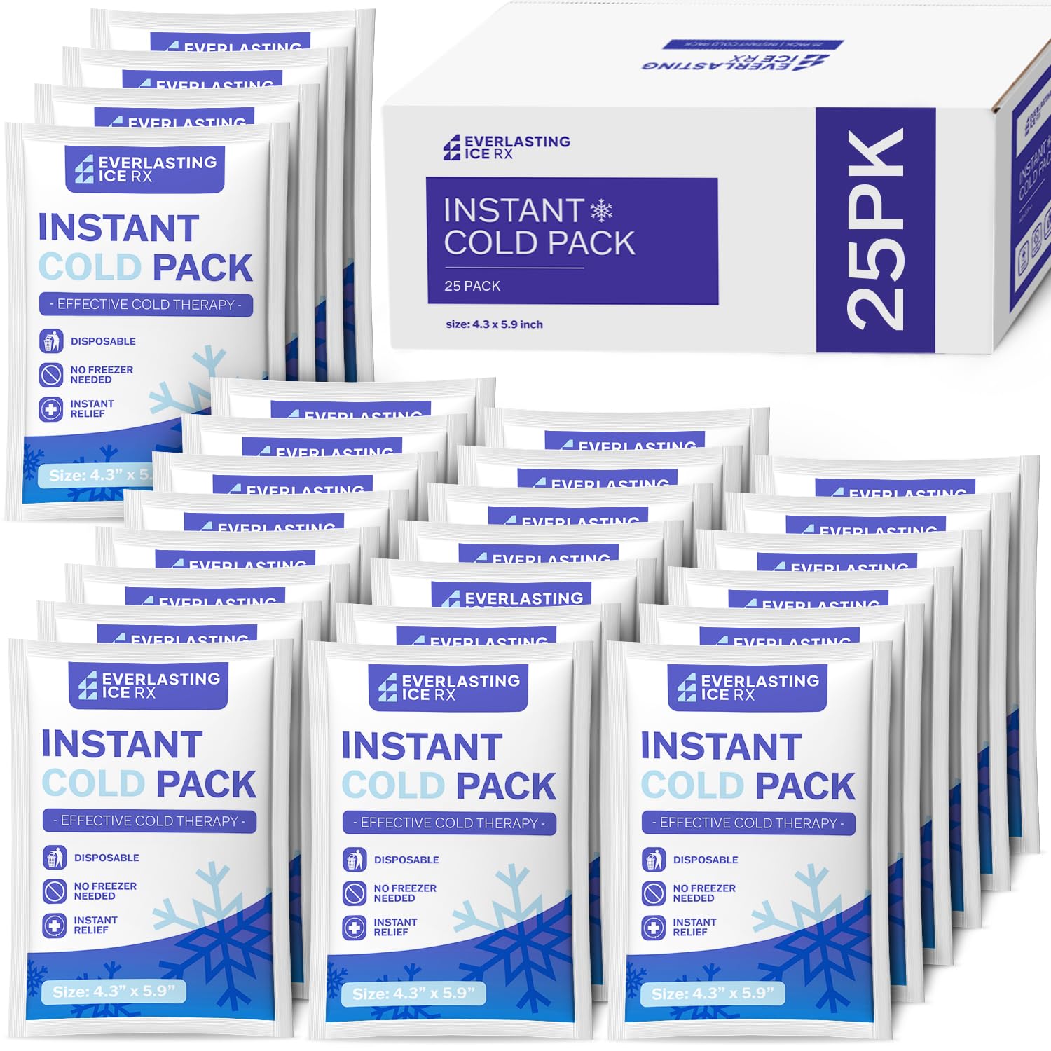 Everlasting Ice RX paquete frío instantáneo para uso en casa, alivio rápido de golpes