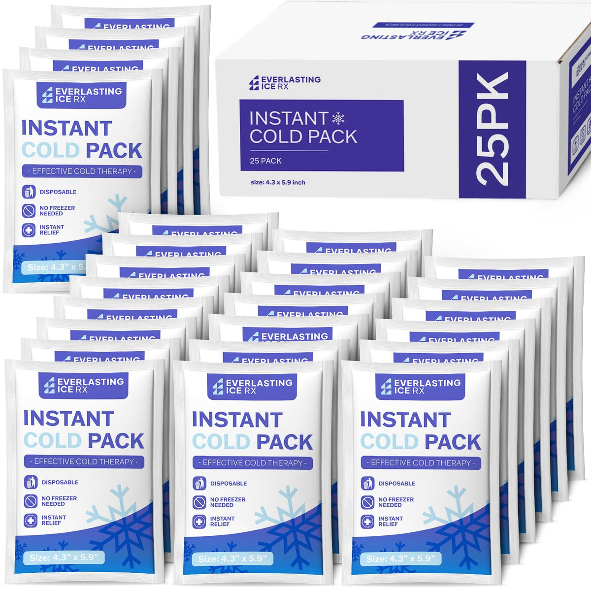 Everlasting Ice RX paquete frío instantáneo para uso en casa, alivio rápido de golpes