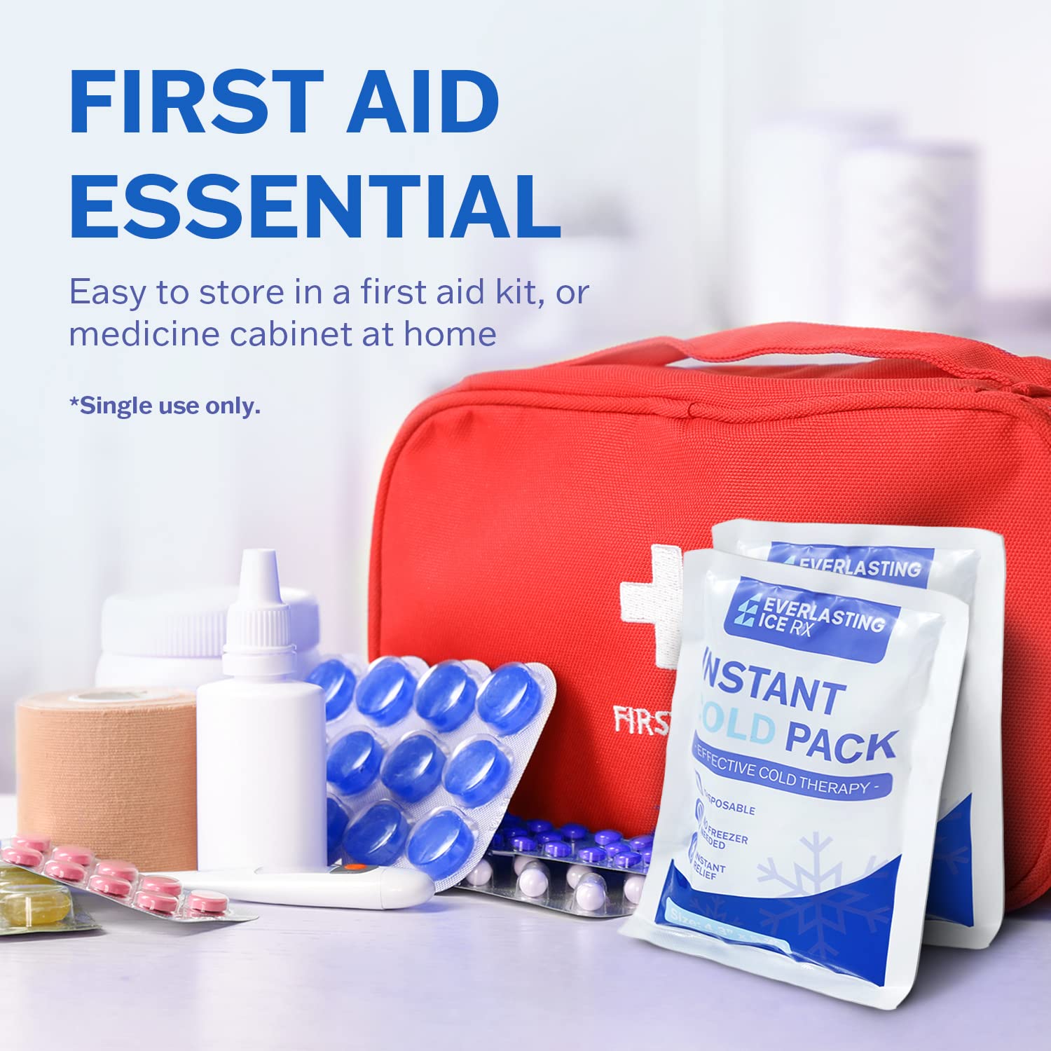 Everlasting Ice RX paquete frío para viaje, fácil de transportar en kit de primeros auxilios