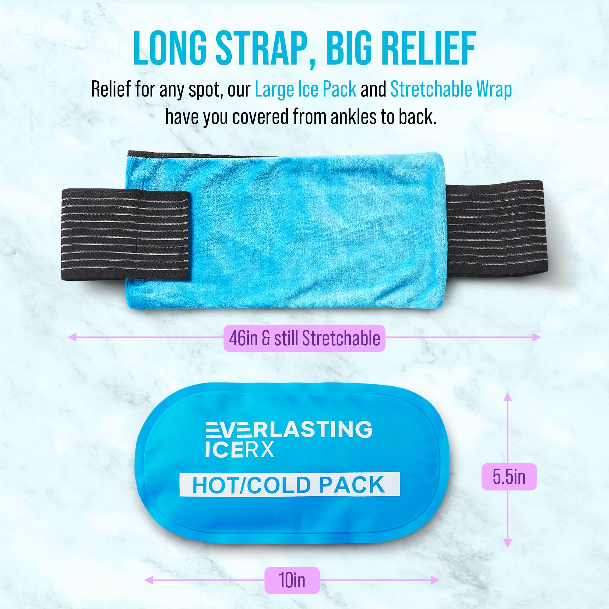 Everlasting Ice RX: uso para espalda, cuello y tobillos de forma cómoda.