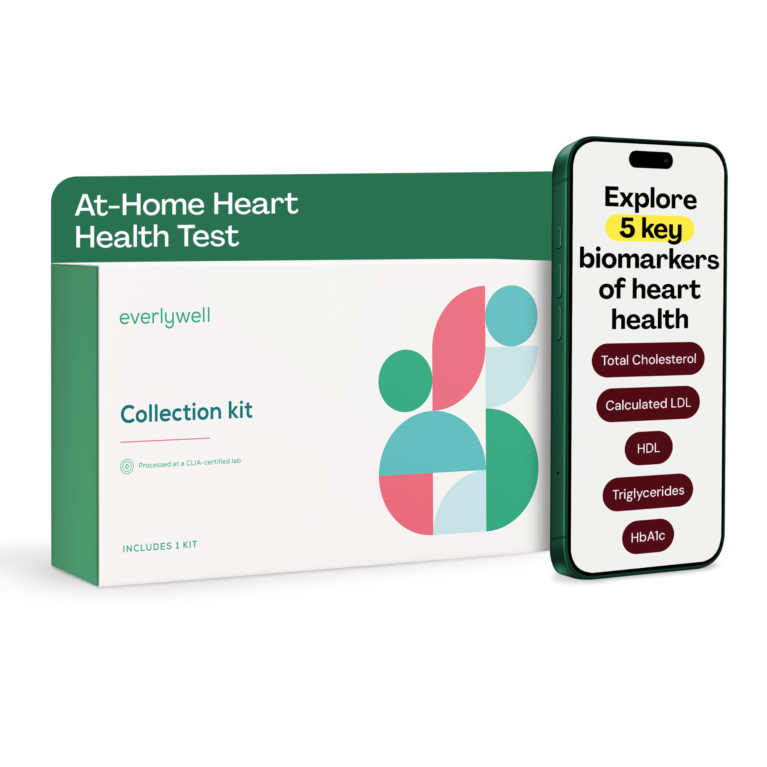 Everlywell prueba de salud cardíaca en casa para monitorear colesterol y HbA1c