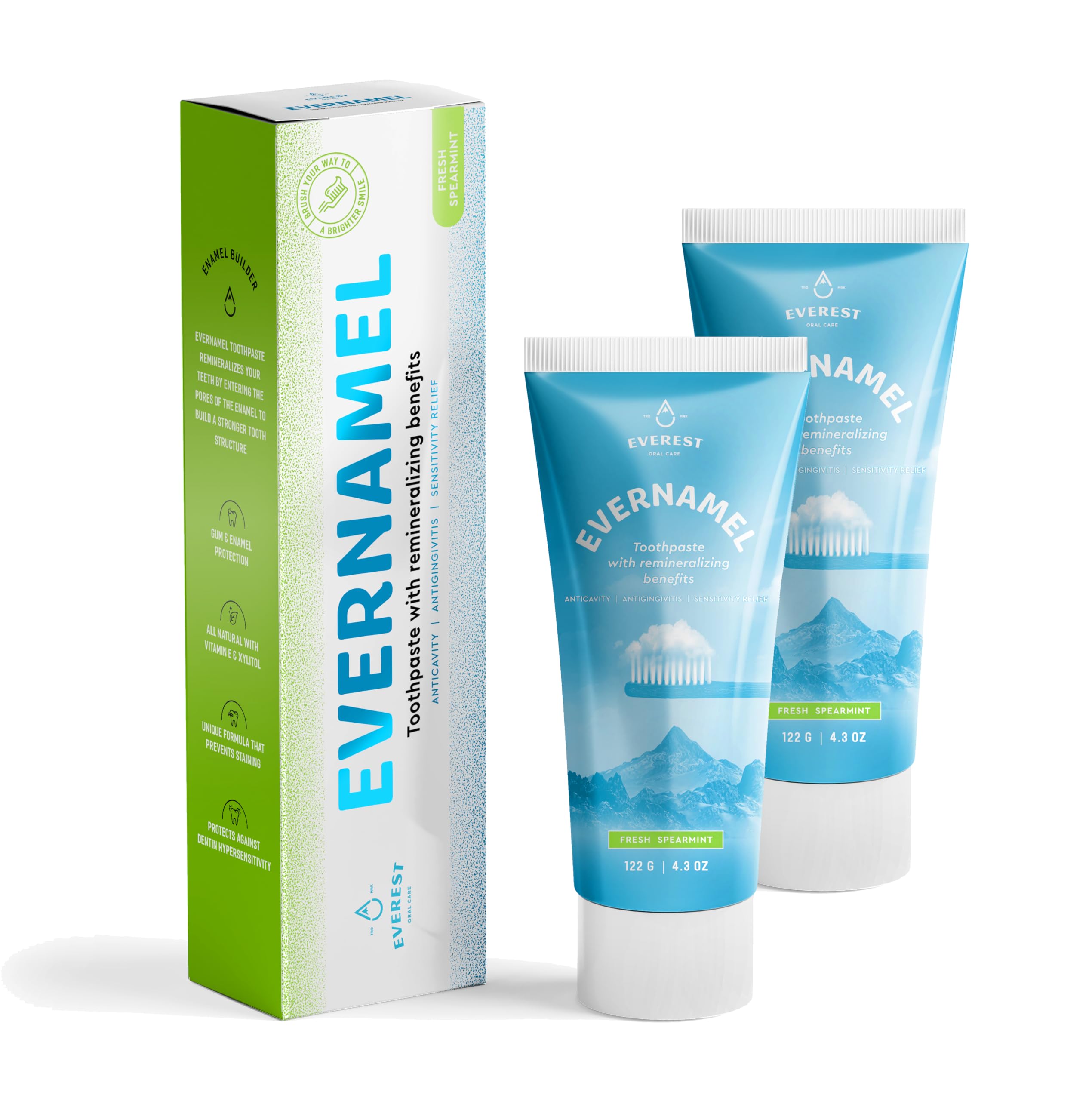 Evernamel pasta dental remineralizante con sabor a menta para fortalecer esmalte