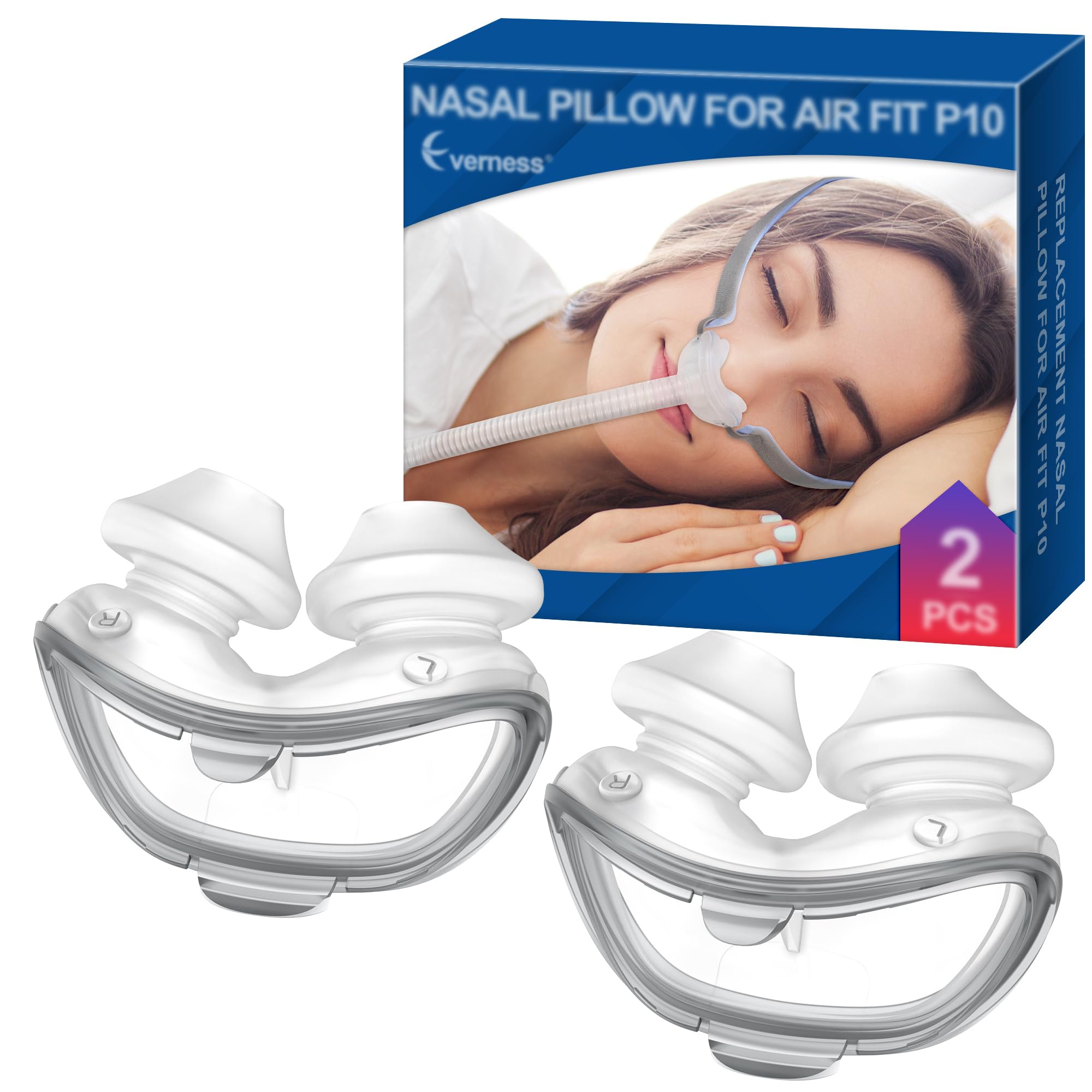 Everness almohadillas nasales Airfit P10 dos-pack: ajuste cómodo para toda la noche.