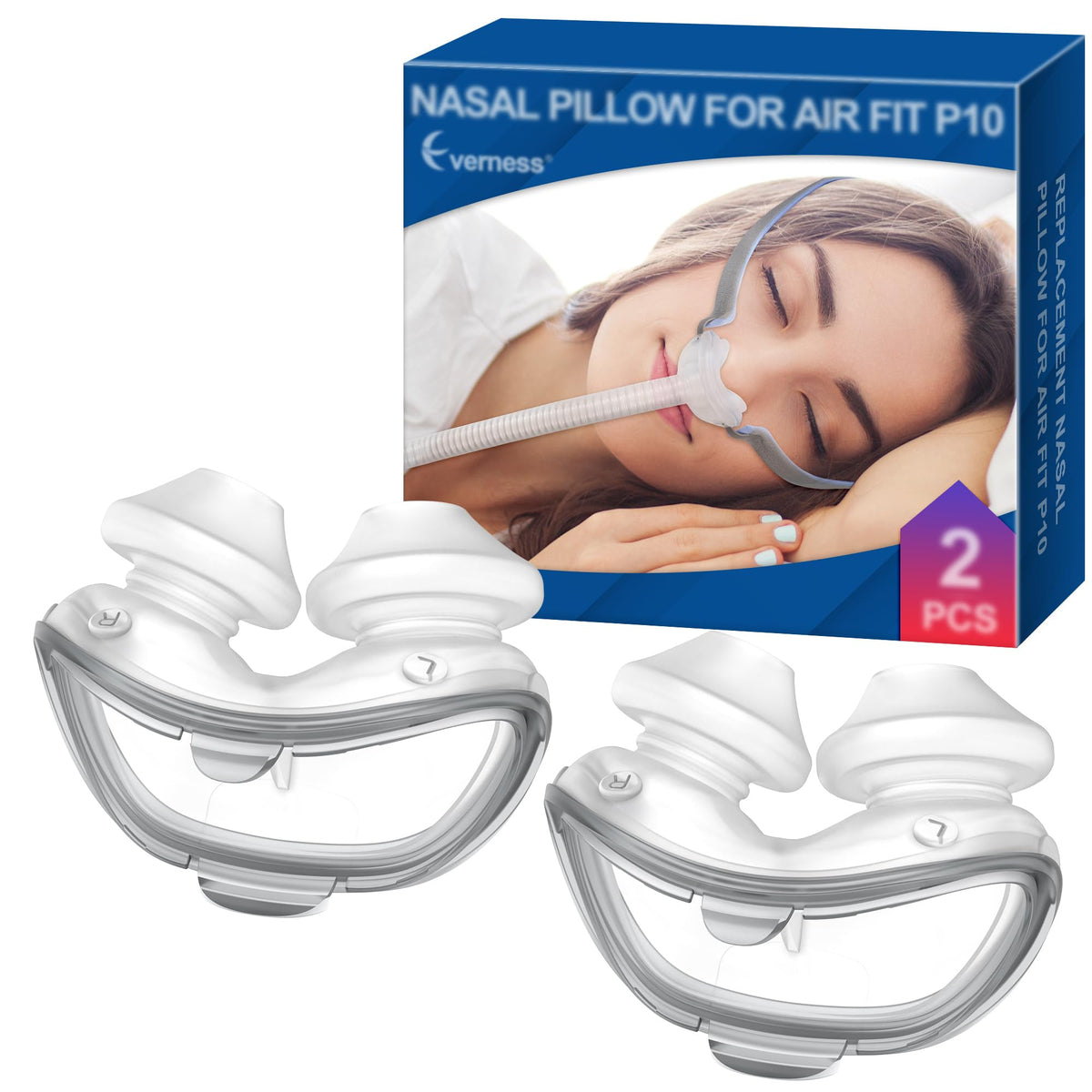 Everness almohadillas nasales Airfit P10 dos-pack: ajuste cómodo para toda la noche.