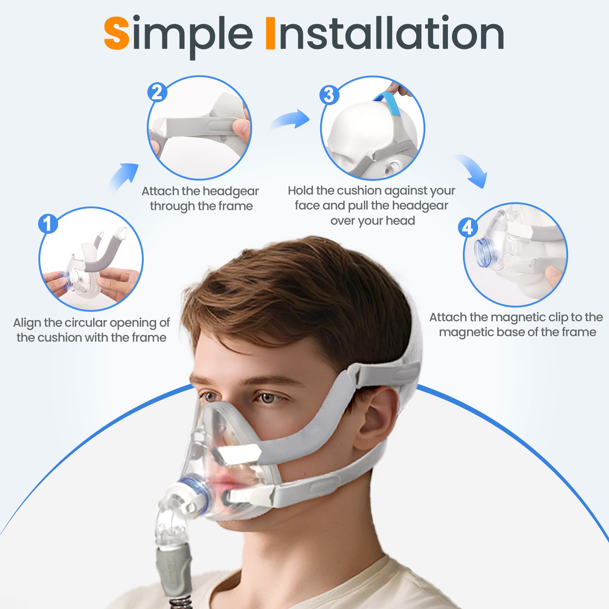 Everness limpieza fácil del kit CPAP para uso sostenible