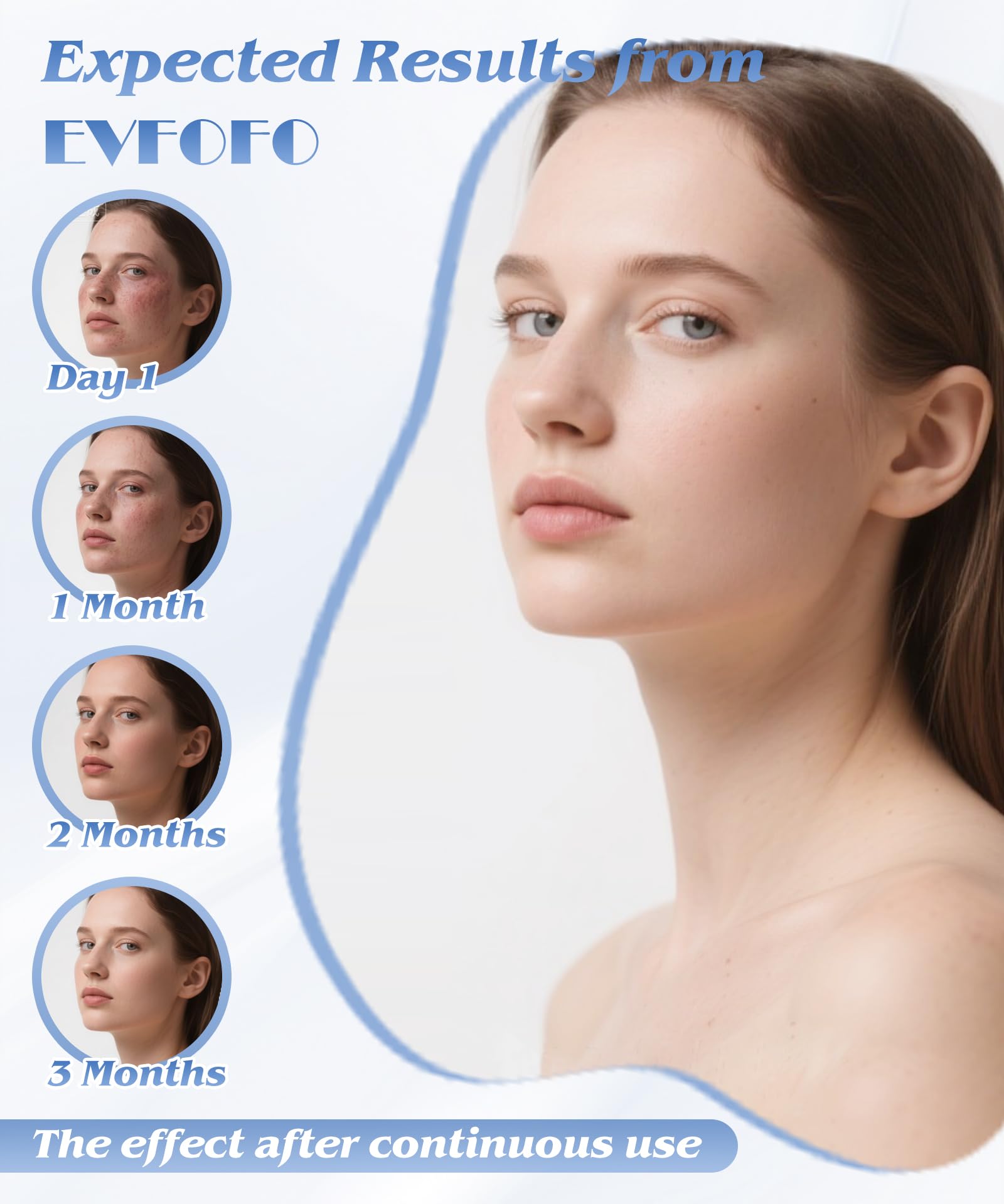 EVFOFO mascarilla de silicona suave para ajuste cómodo y piel sensible.