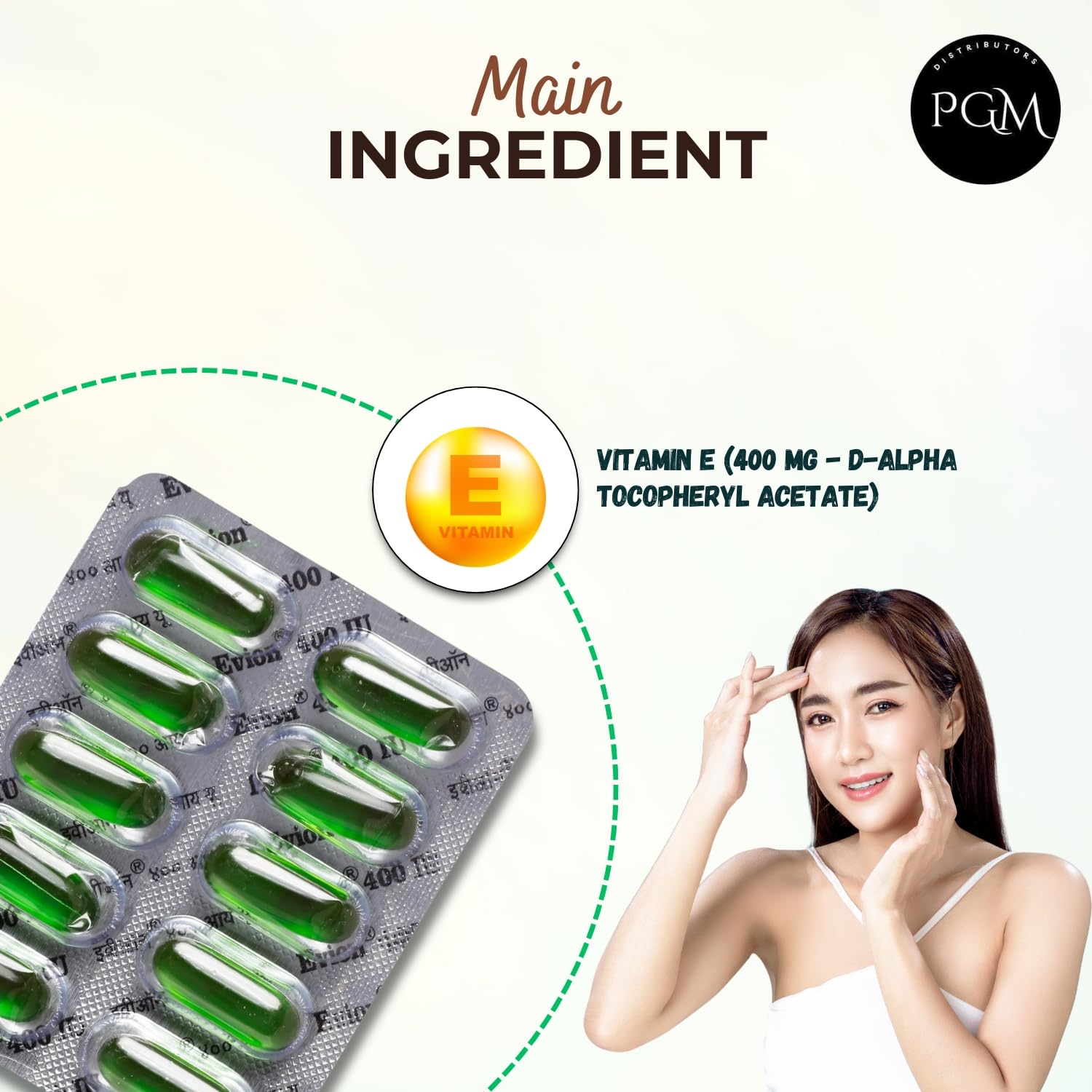 Evion para cabello, aplicación de suero para brillo y suavidad.