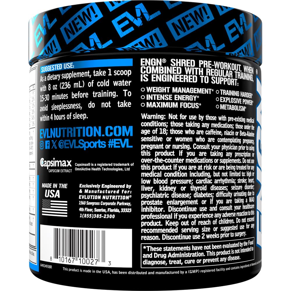 EVL Ultimate Preentrenamiento, mezcla en vaso, energía sostenida durante entrenamientos prolongados