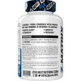 EVL ZMatrix etiqueta cercana destacando zinc y magnesio para apoyo muscular