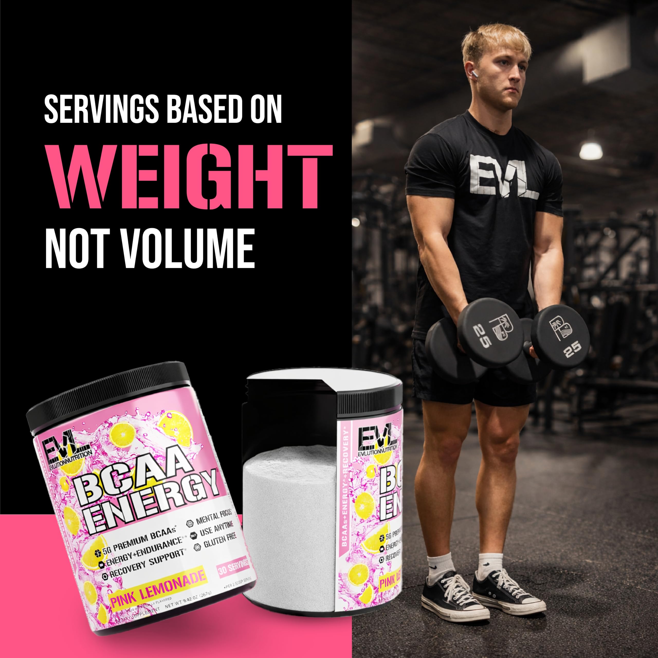 EVL BCAAs control de calidad sin creatina para mezcla limpia